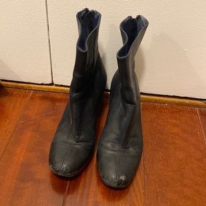 Free people navy Chelsea boots